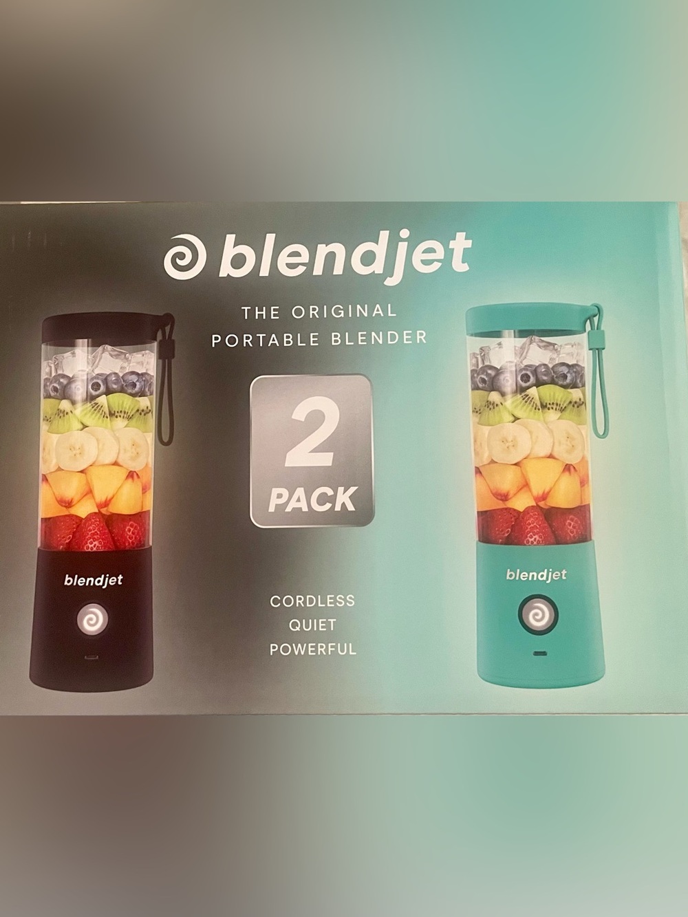 BlendJet Portable Blender 2-Pack - Black & Teal
